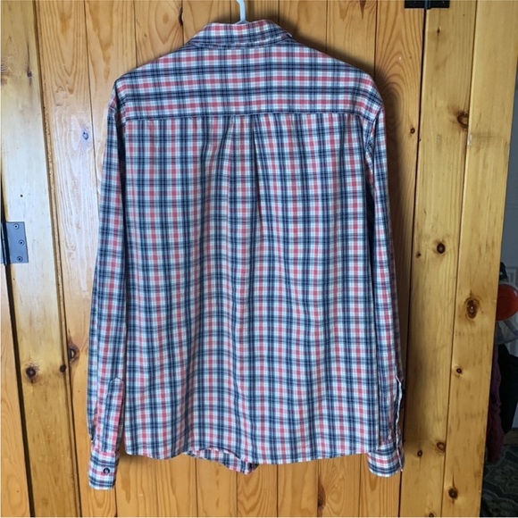 Armani Jeans Cotton Blk/Red Plaid Button Up Shirt, Size L, 100% Cotton - Picture 2 of 6